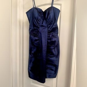 Calvin Klein Shimmery Sapphire Blue Bandage Dress